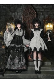 With Puji Letters and Poems-Craws Caw At Night Blouses Apron Skirt Underbust JSK OP Cape and Sets(Pre-Order/Full Payment Without Shipping)